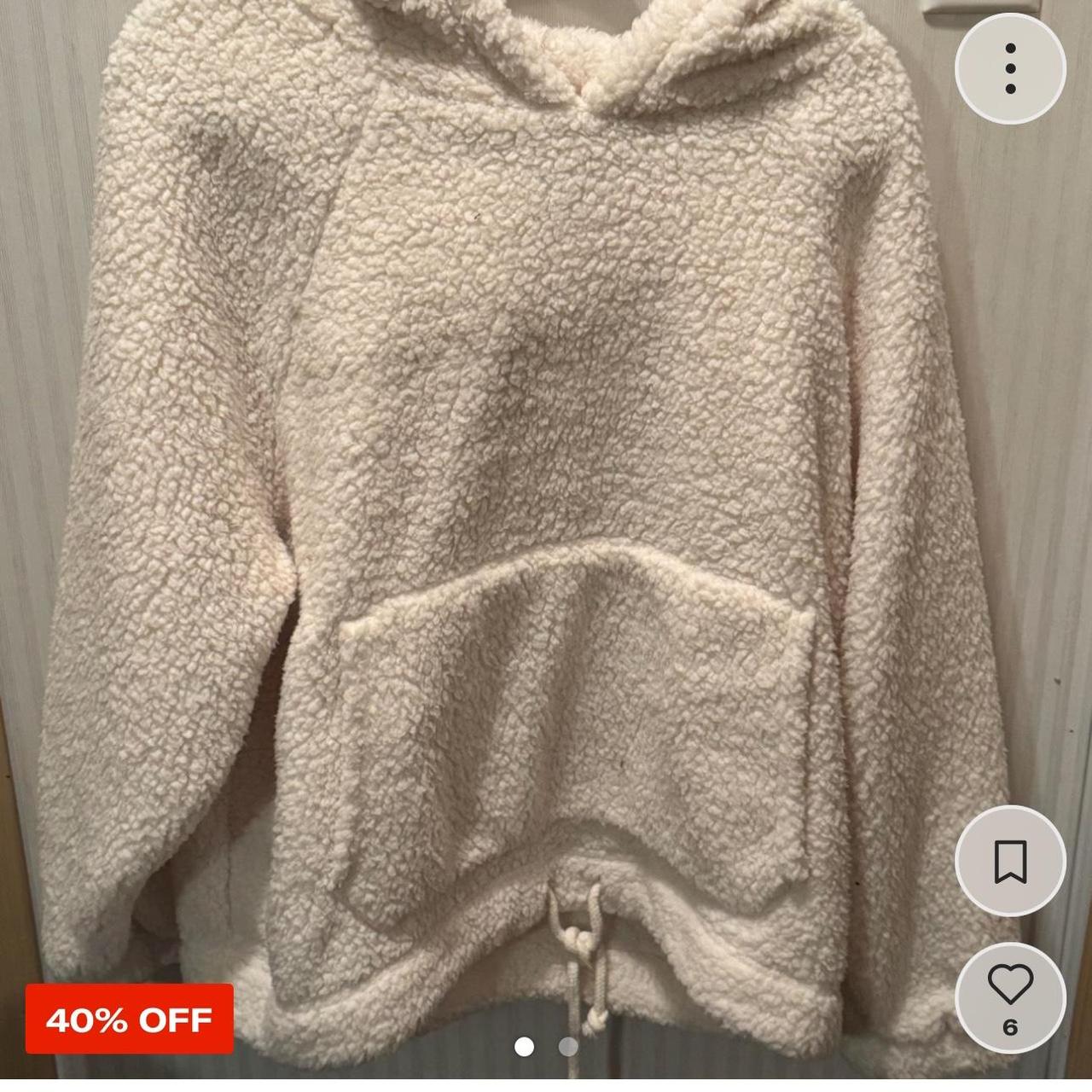 American Eagle Sherpa hoodie Oversized Depop