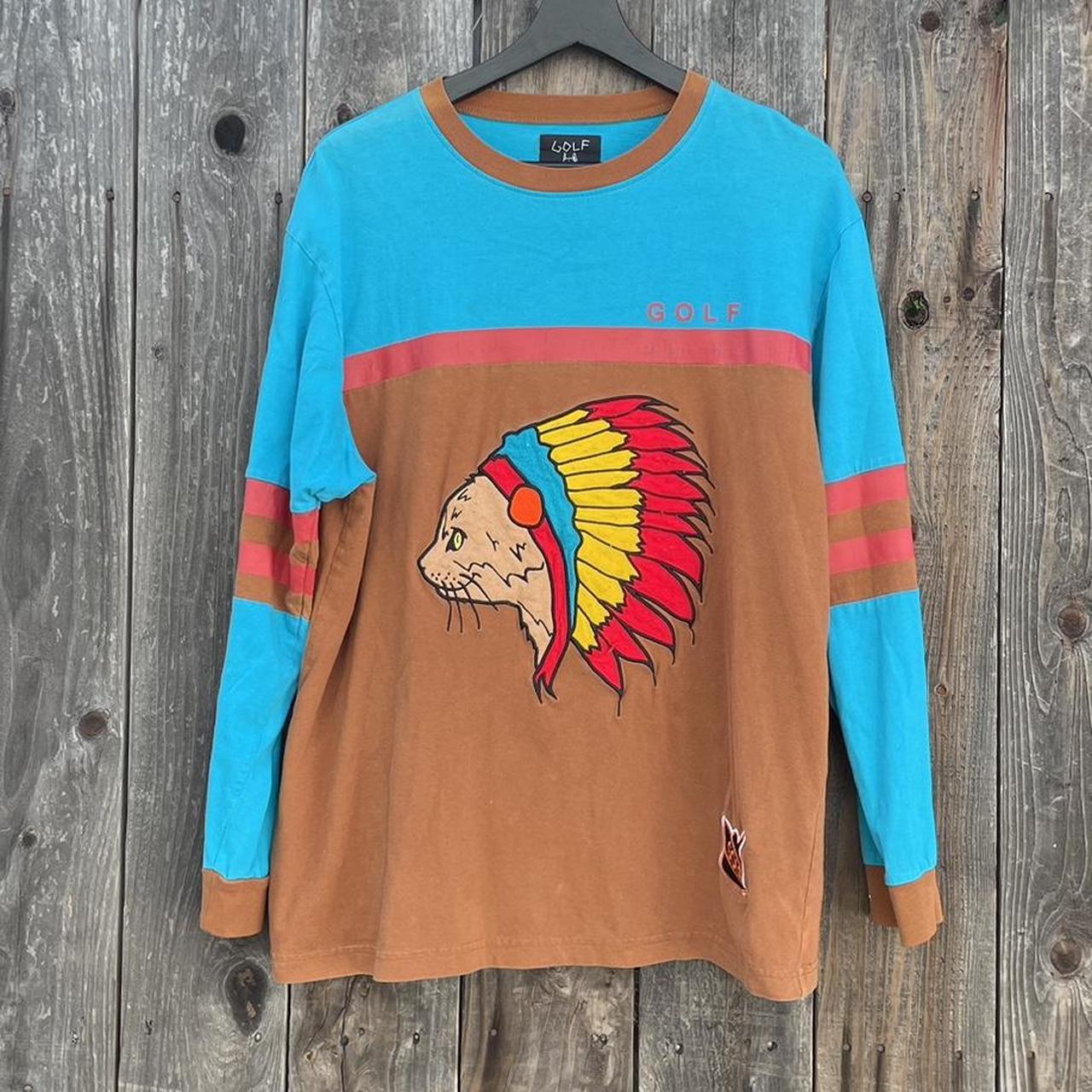 Depop Golf Wang Cat Tee 2013 Golf Wang Native Cat Hockey Top, Size