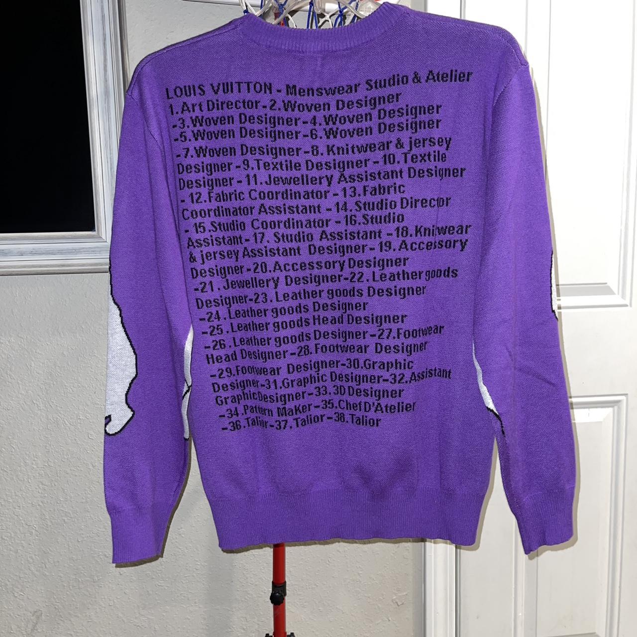 louis vuitton purple sweater