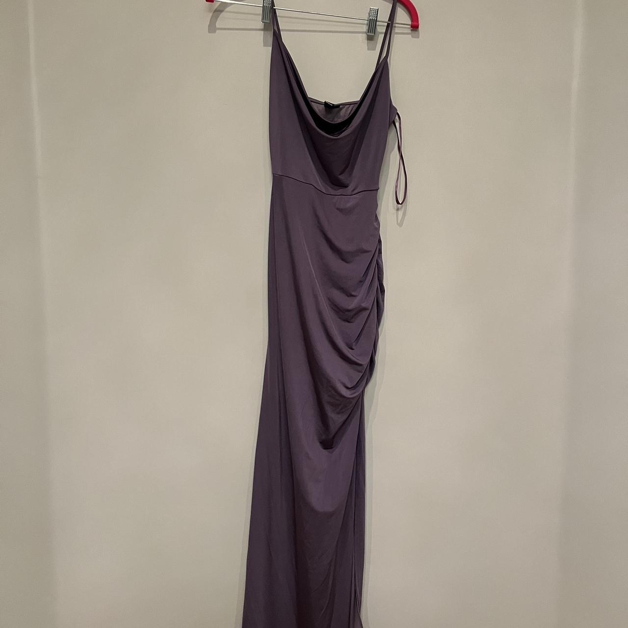 Purple Windsor Maxi dress. High slit on side with... - Depop