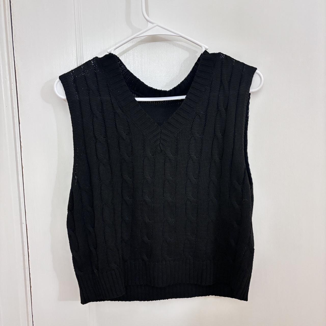 black sweater vest see 3rd image for design worn... Depop