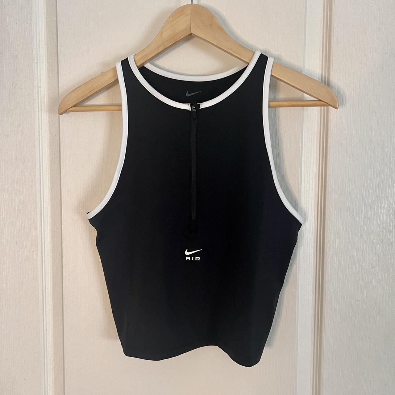 Nike Air Dri-FIT Women's 1/2-Zip Running Tank - Depop