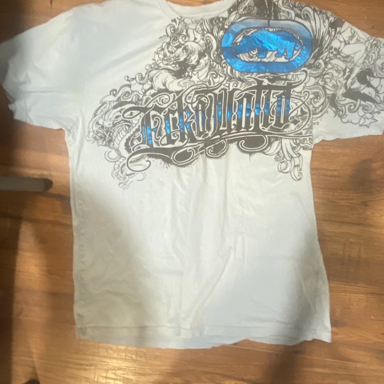 Very cool affliction style Ecko Unltd shirt The back... - Depop