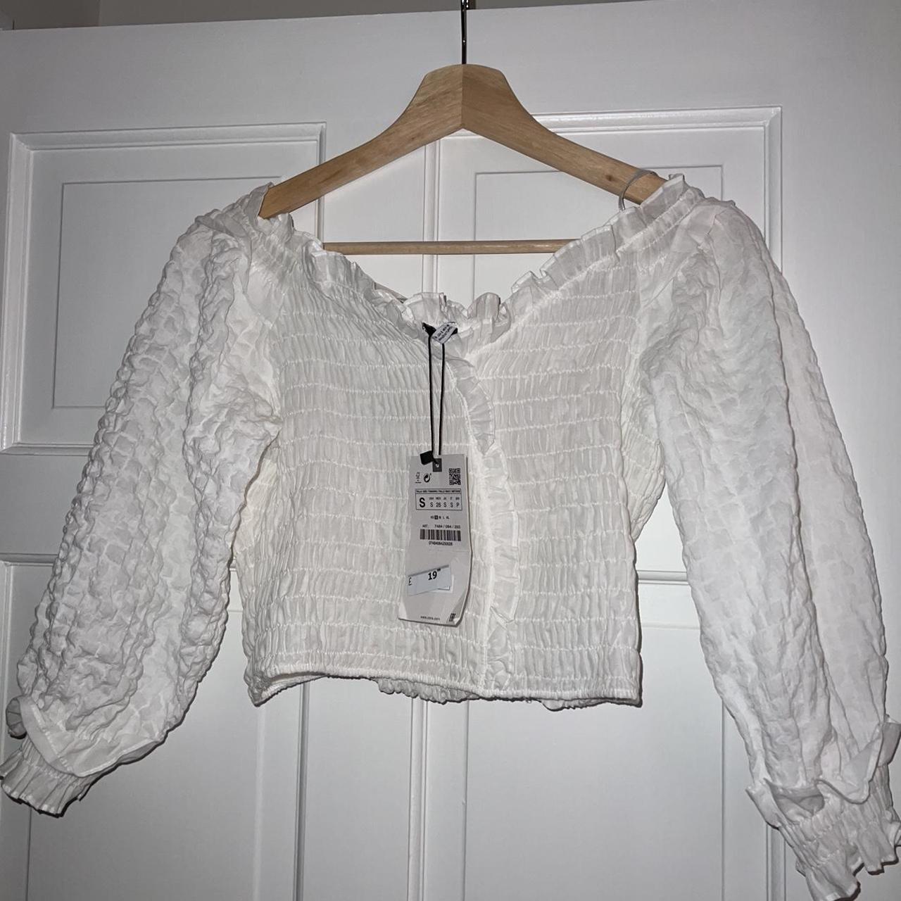 Zara Women's White Croptop Depop