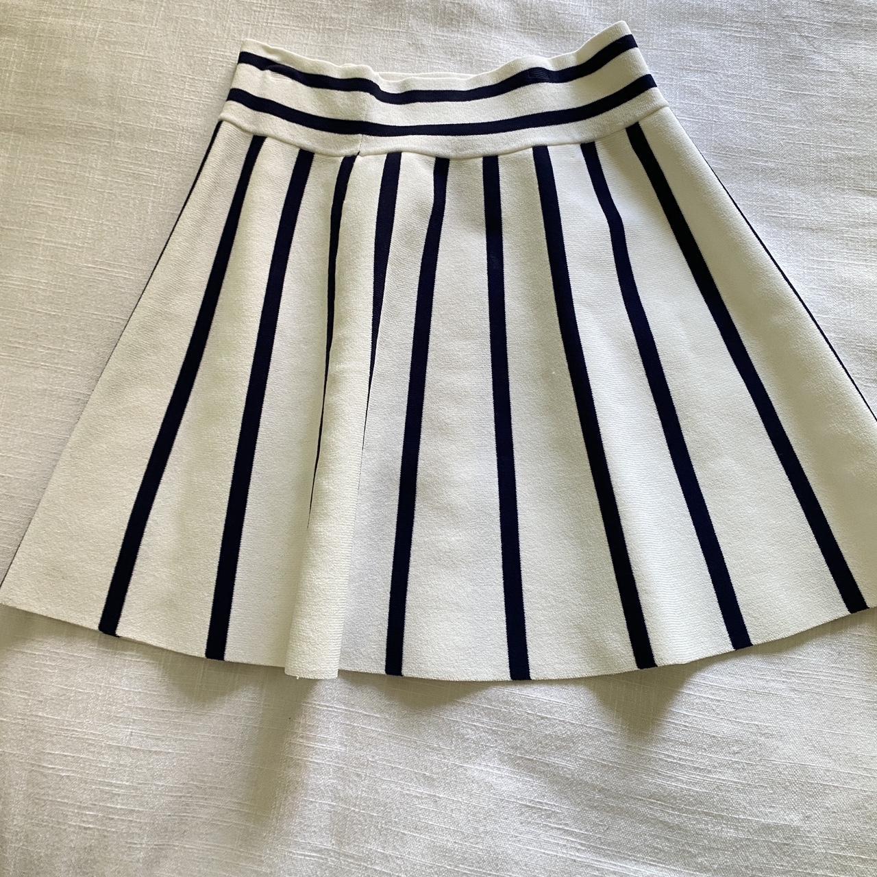 Milly Women S Black And White Skirt Depop