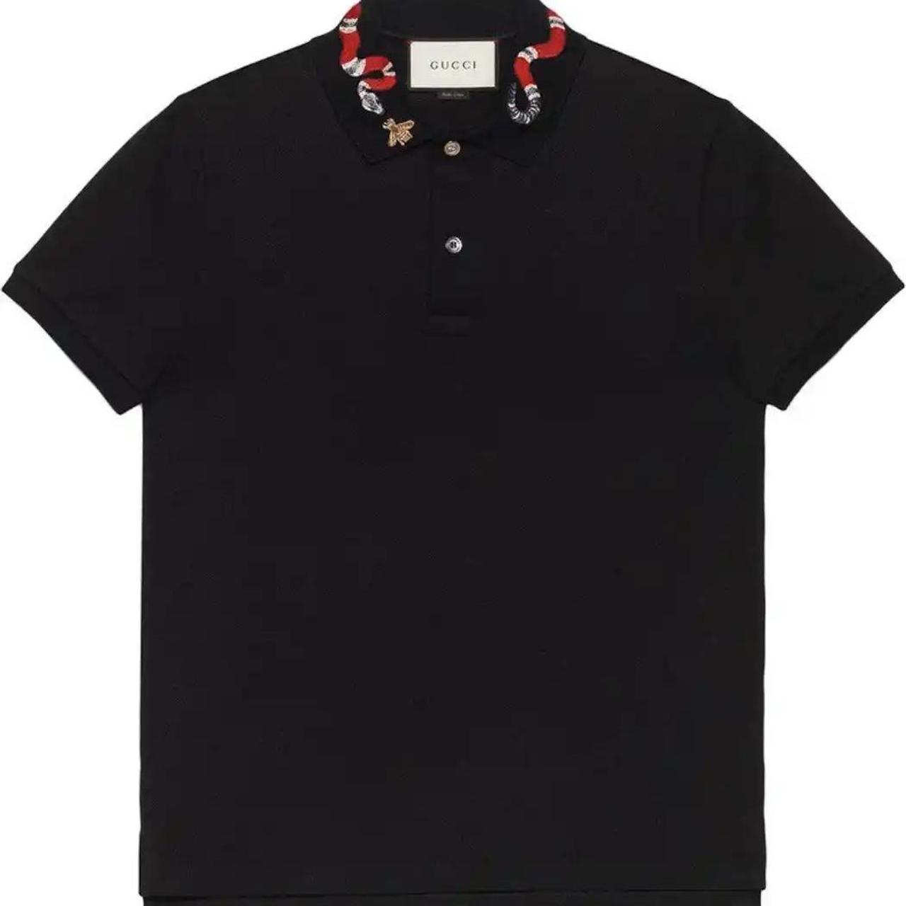 Mens black 2024 gucci polo shirt