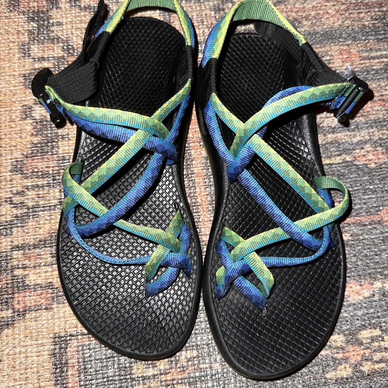 Blue and hot sale green chacos