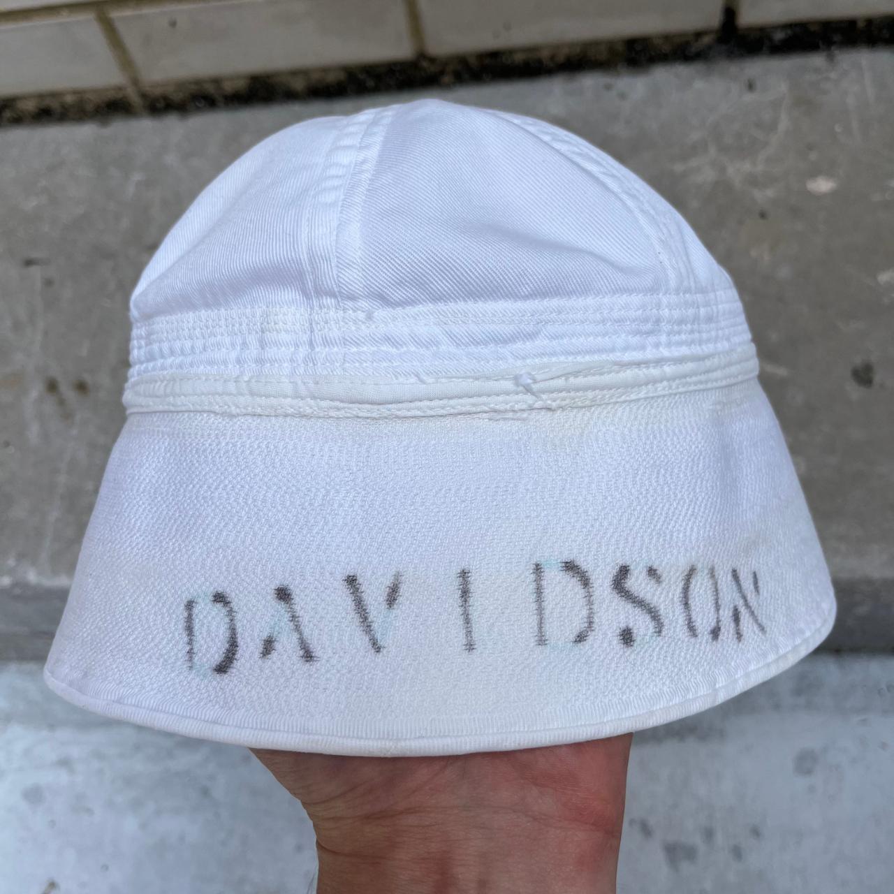 50's US Navy White Stenciled Bucket Hat Dixie - Depop