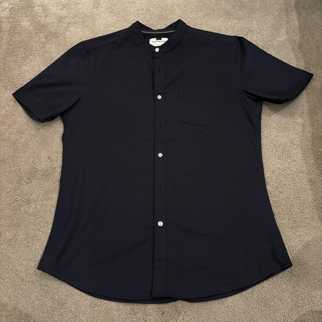 topman collarless shirt