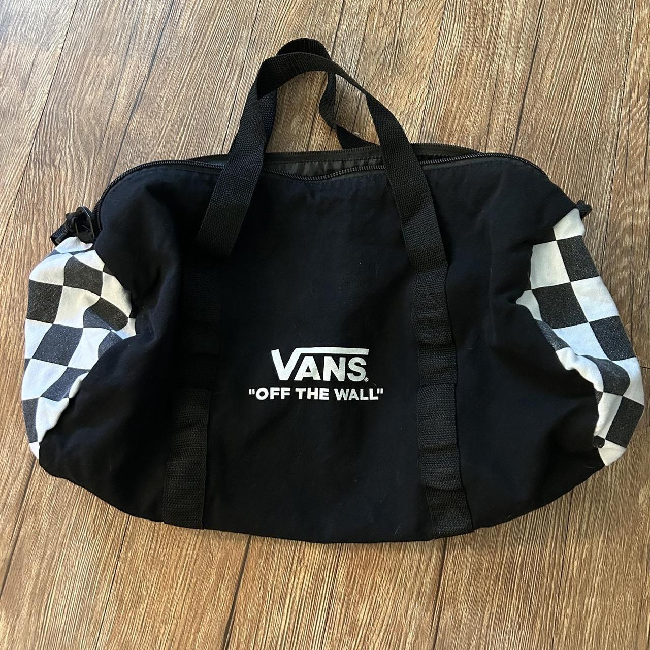 Vans Men's Black and White Bag | Depop