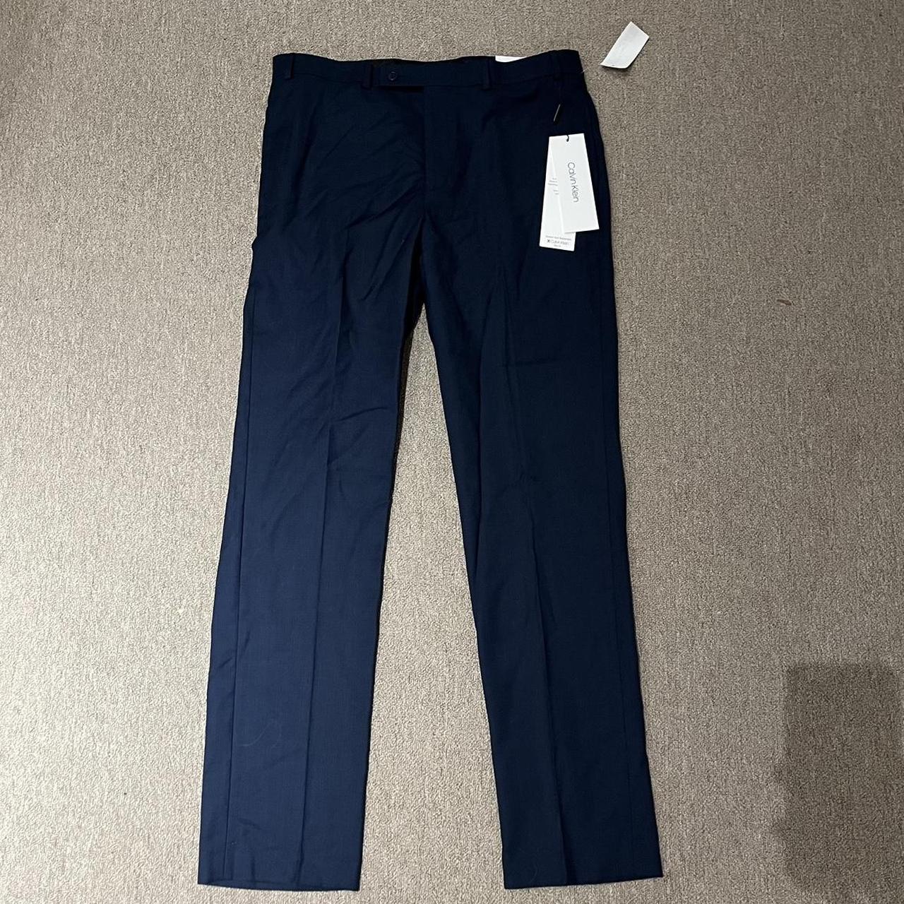 Calvin Klein Men's Slim Fit Suit Pants Navy Blue Size 30x32 | eBay