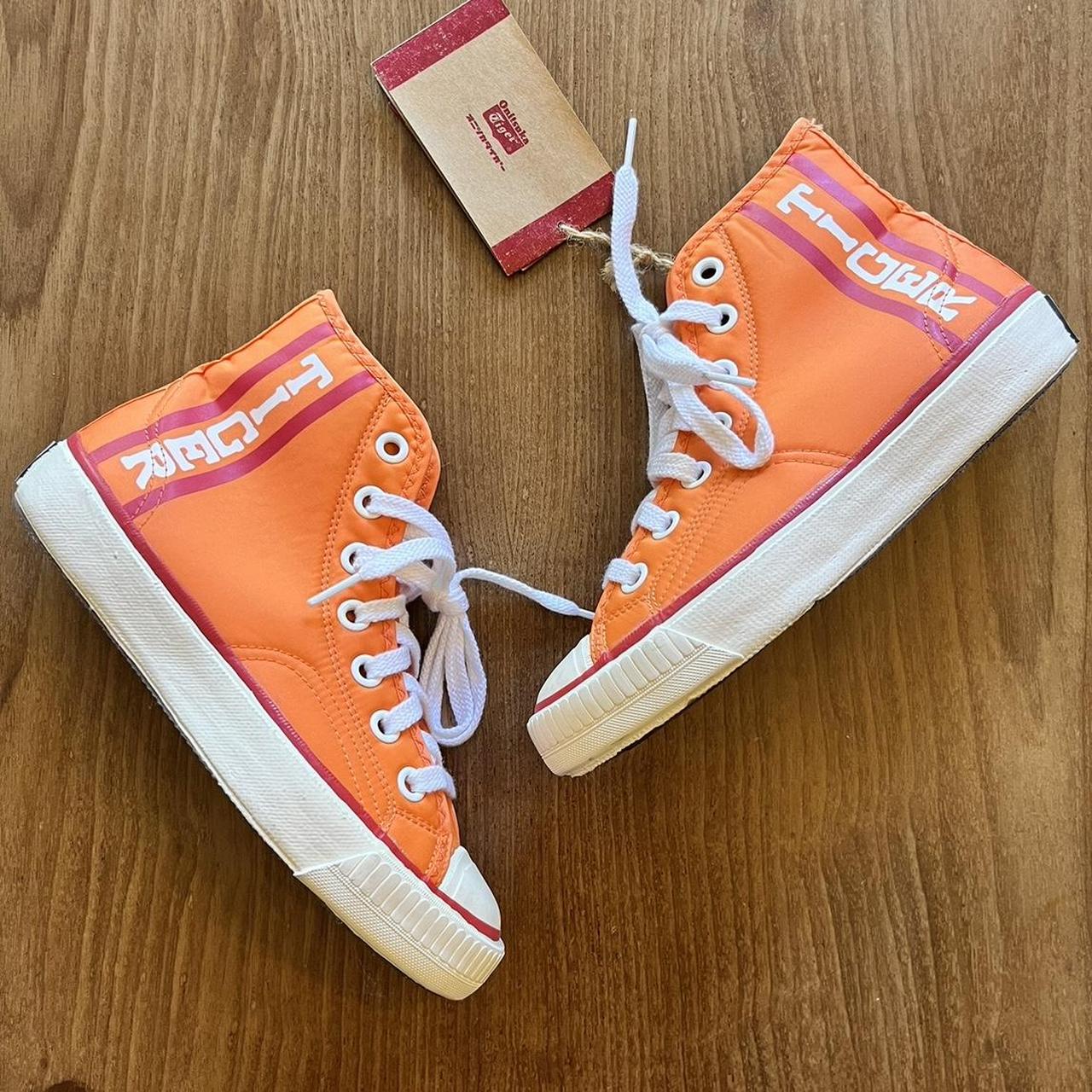 Vintage Onitsuka Tiger Orange Sneakers Size 5 Men s. Depop