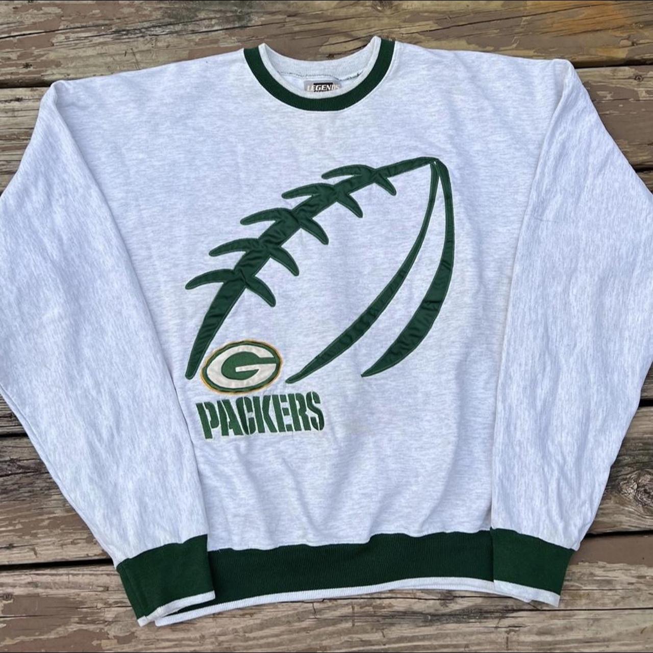 Vintage Green Bay Packers Sweatshirt Crewneck Embroidered Logo NFL 90s USA  XL