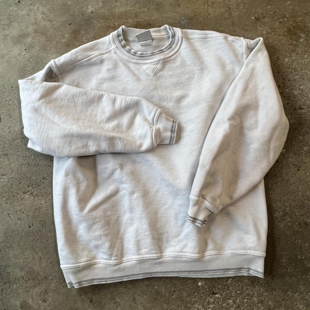 Vintage White crew neck | Boxy Medium fit | Faded Tag - Depop