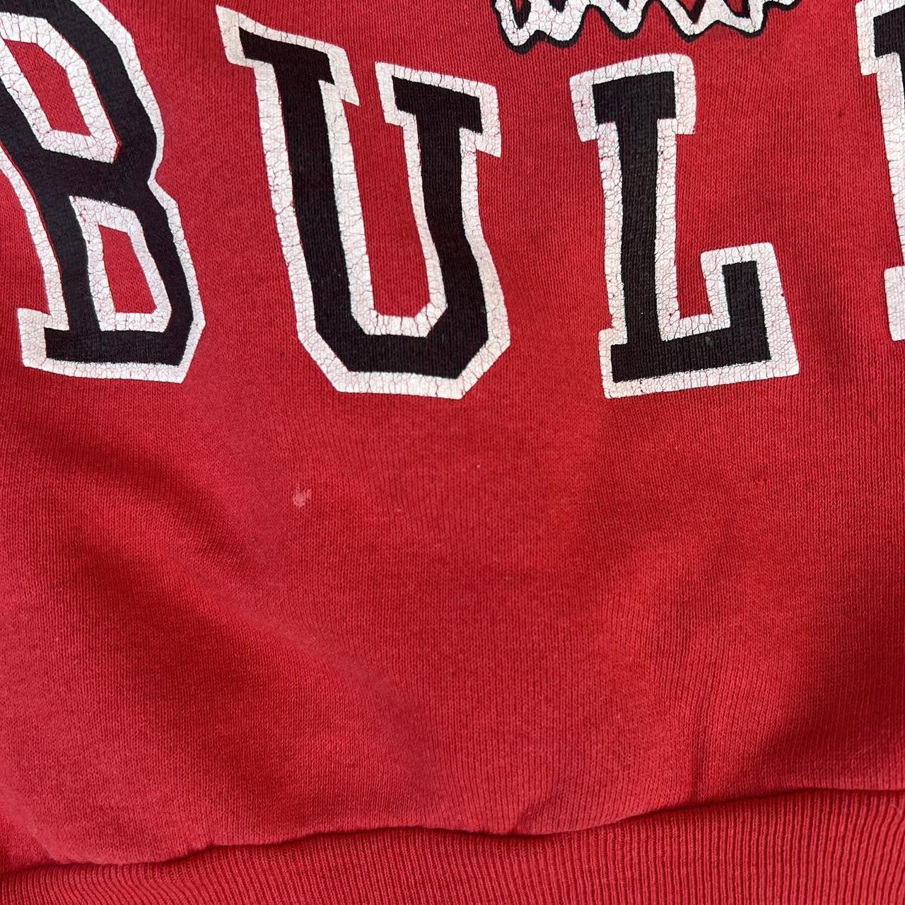 Vintage 1992 Chicago Bulls Red Crewneck Sweater Last - Depop