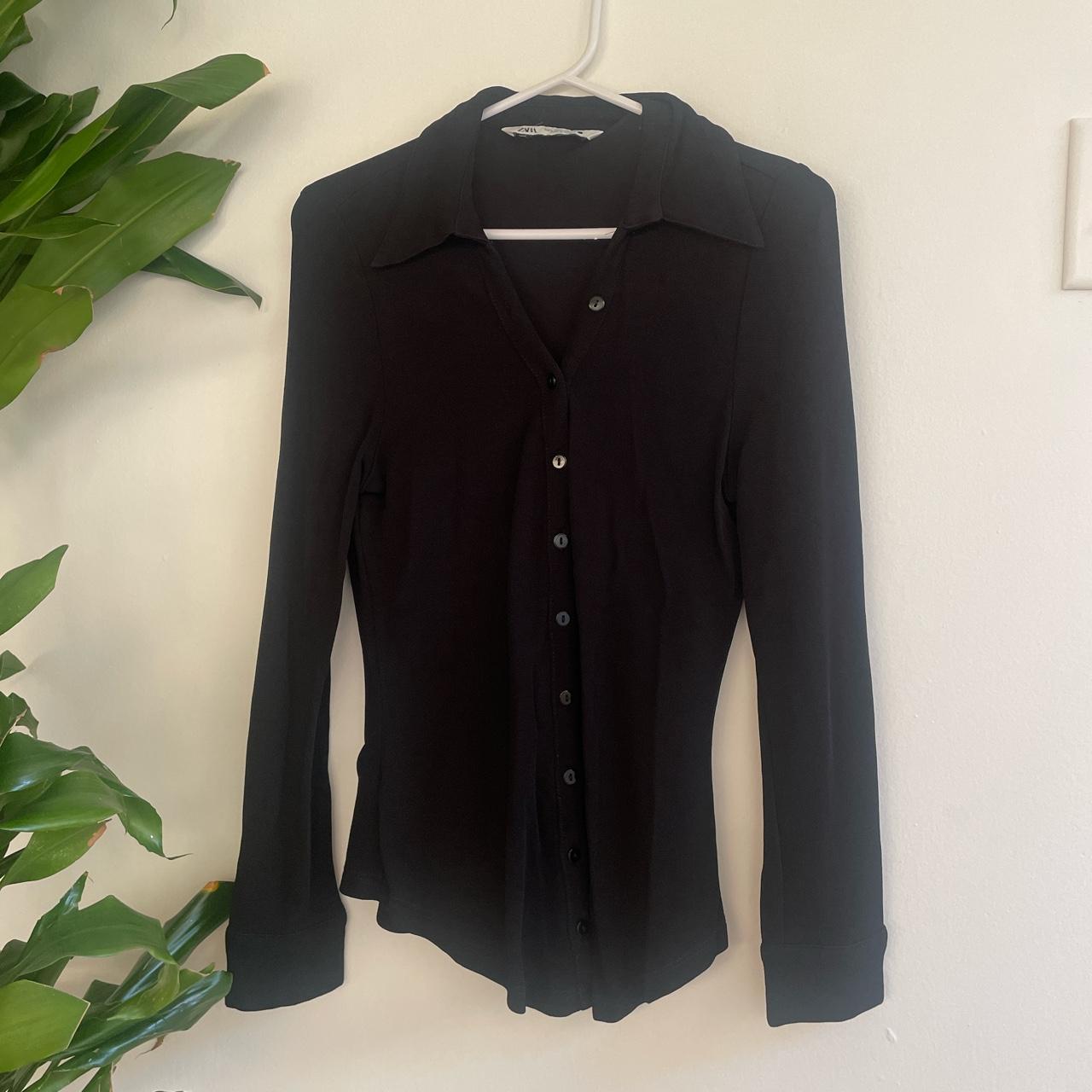 Zara Women's Black Blouse | Depop