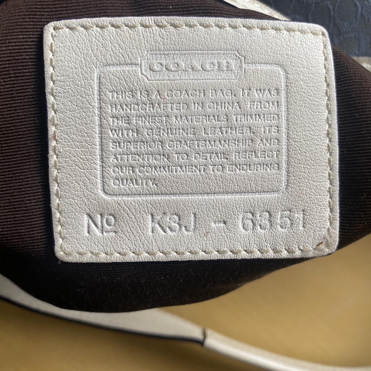 2024春の新作 Vintage Depop | Monogram Coach White and Blue Bag Hobo Coach アート・デザイン・音楽