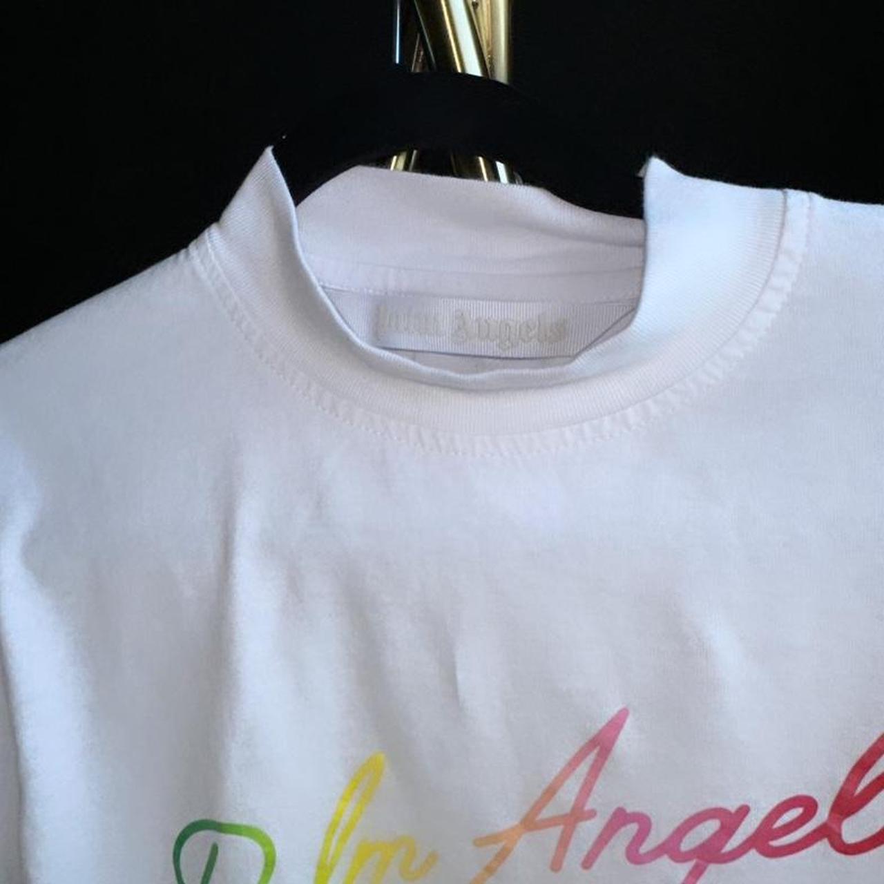 Palm angels miami logo tshirt - size small Tshirt - Depop