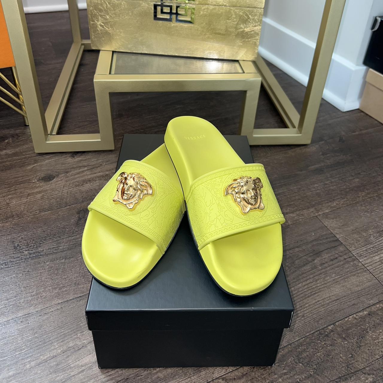 Versace sales slides yellow