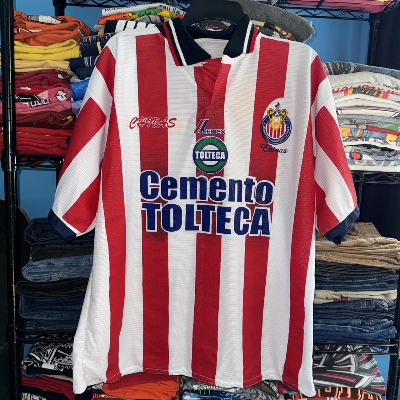 Men’s Red White Blue FC Chivas Atletica store Tolteca Soccer Jersey size XL