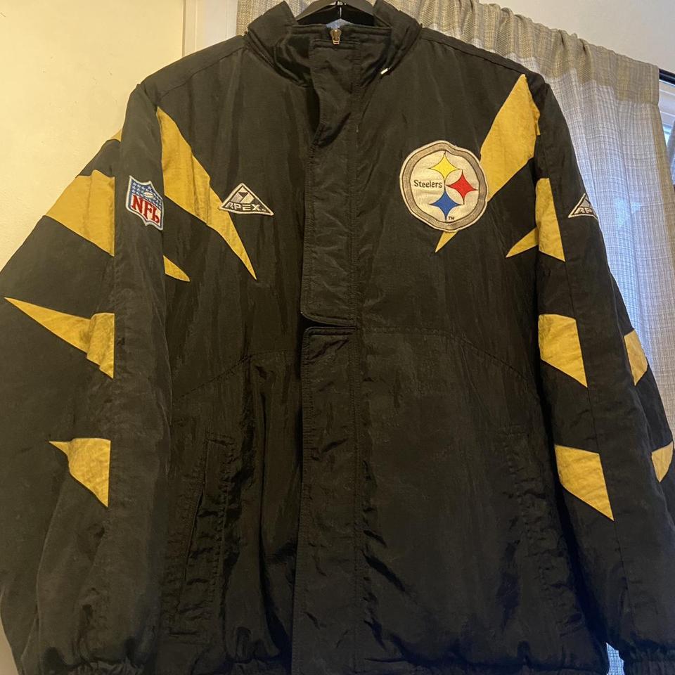 Steelers Jacket Apex One Windbreaker NFL Zipped Vintage 