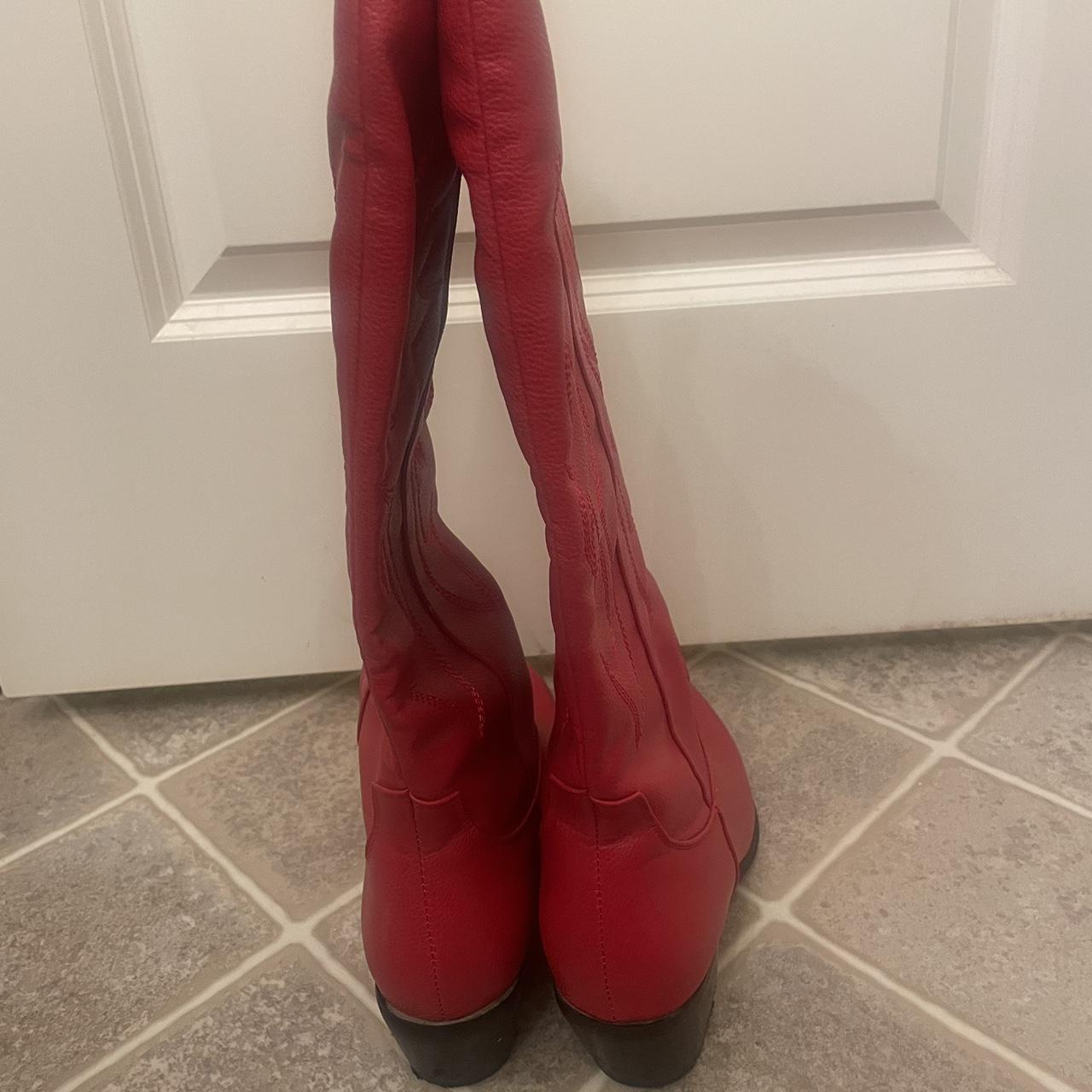 Cherry Red Billini Urson Tall Cowgirl Boots🍒🍒 Only... - Depop