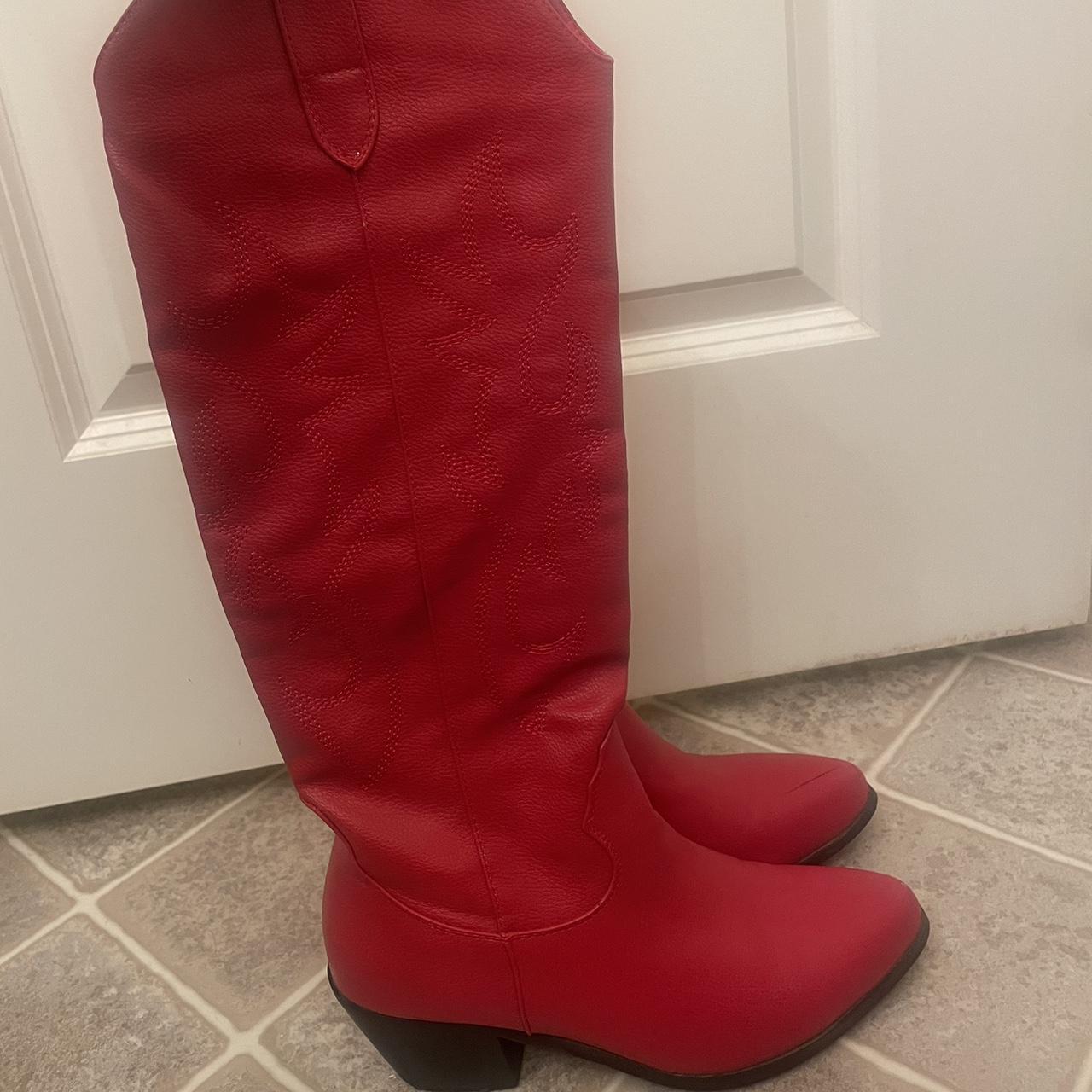 Cherry Red Billini Urson Tall Cowgirl Boots🍒🍒 Only... - Depop