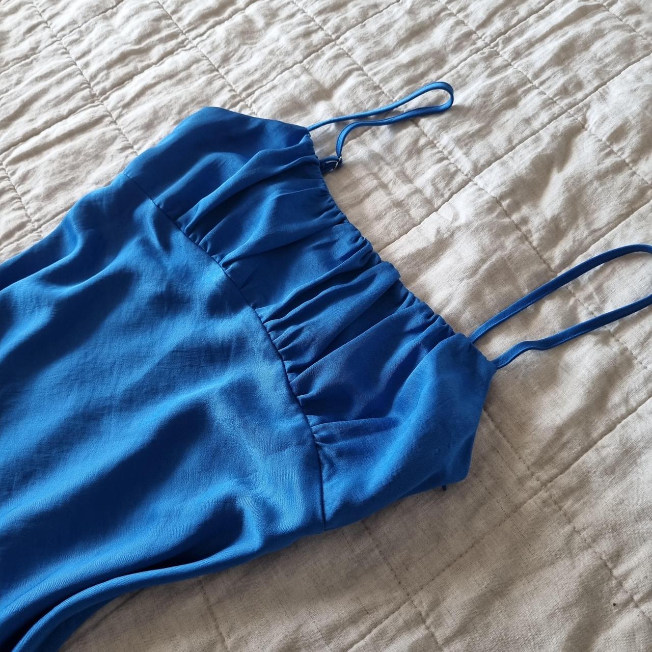 BLUE MINI SLIP DRESS • Brand Dotti • size 6... Depop