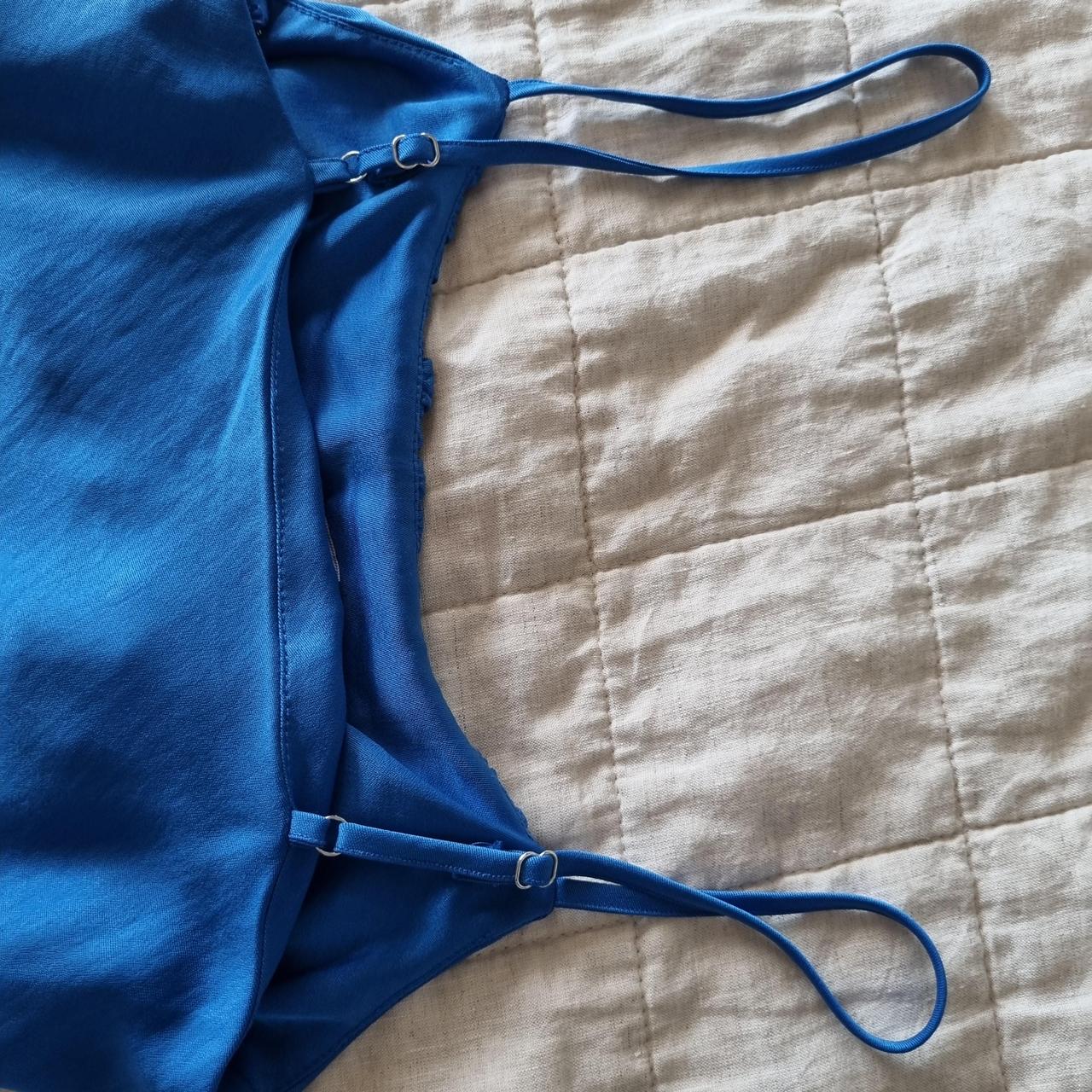 BLUE MINI SLIP DRESS • Brand Dotti • size 6... Depop