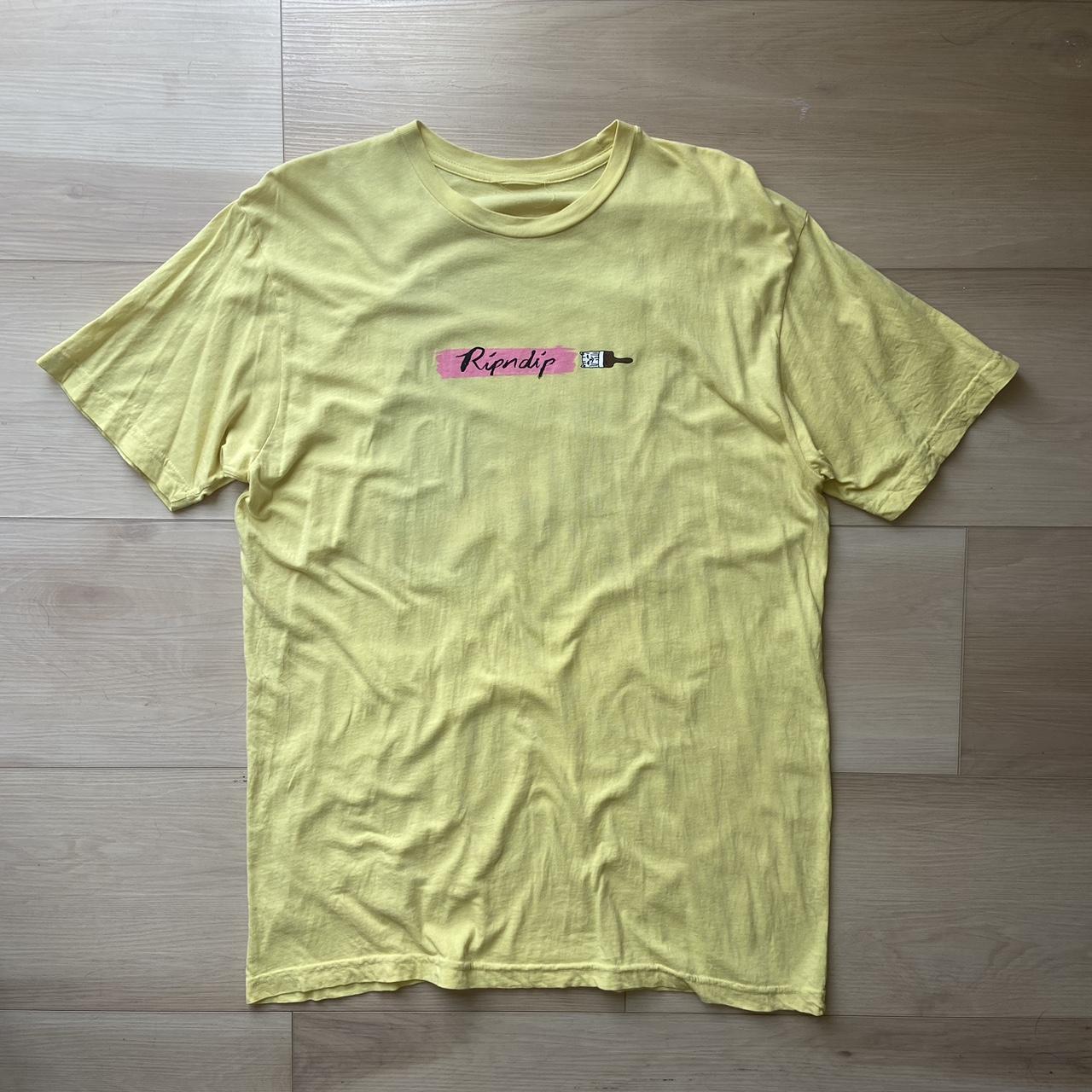 Ripndip - Bob Ross Paint Tee Pale Banana Yellow... - Depop