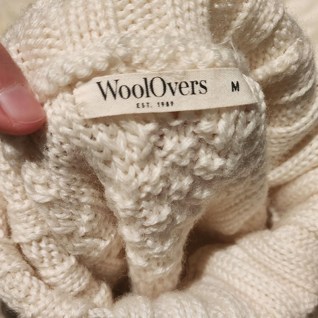WoolOvers Cable Knit Wool Jumper in White... Depop