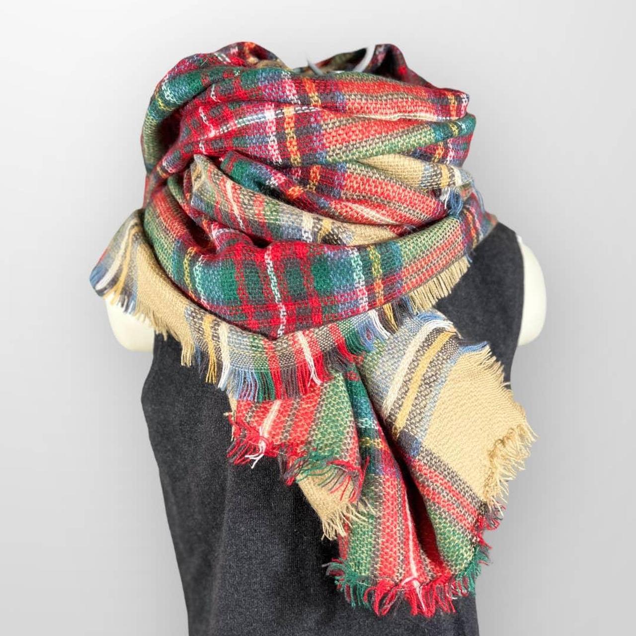 Tan and deals red scarf