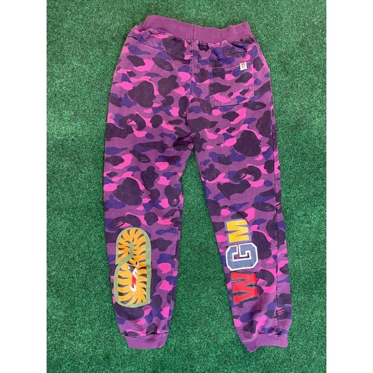 Pink bape online sweatpants