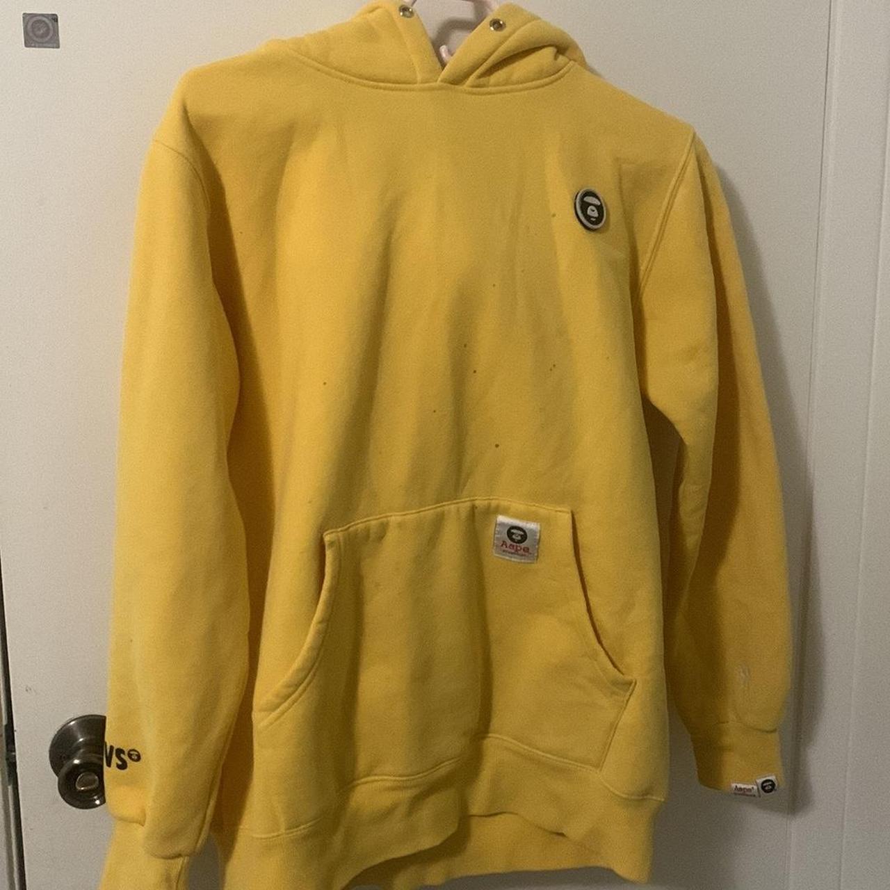 Aape (by Bape) yellow hoodie size M. Good condition... - Depop
