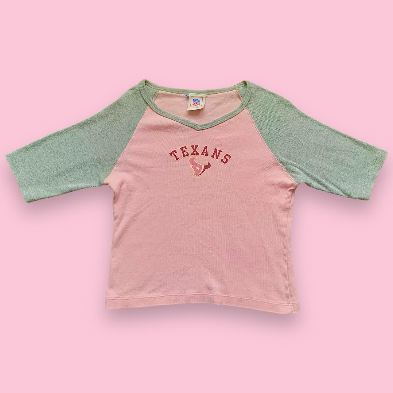 Vintage NFL For Her Texans shirt baby pink 