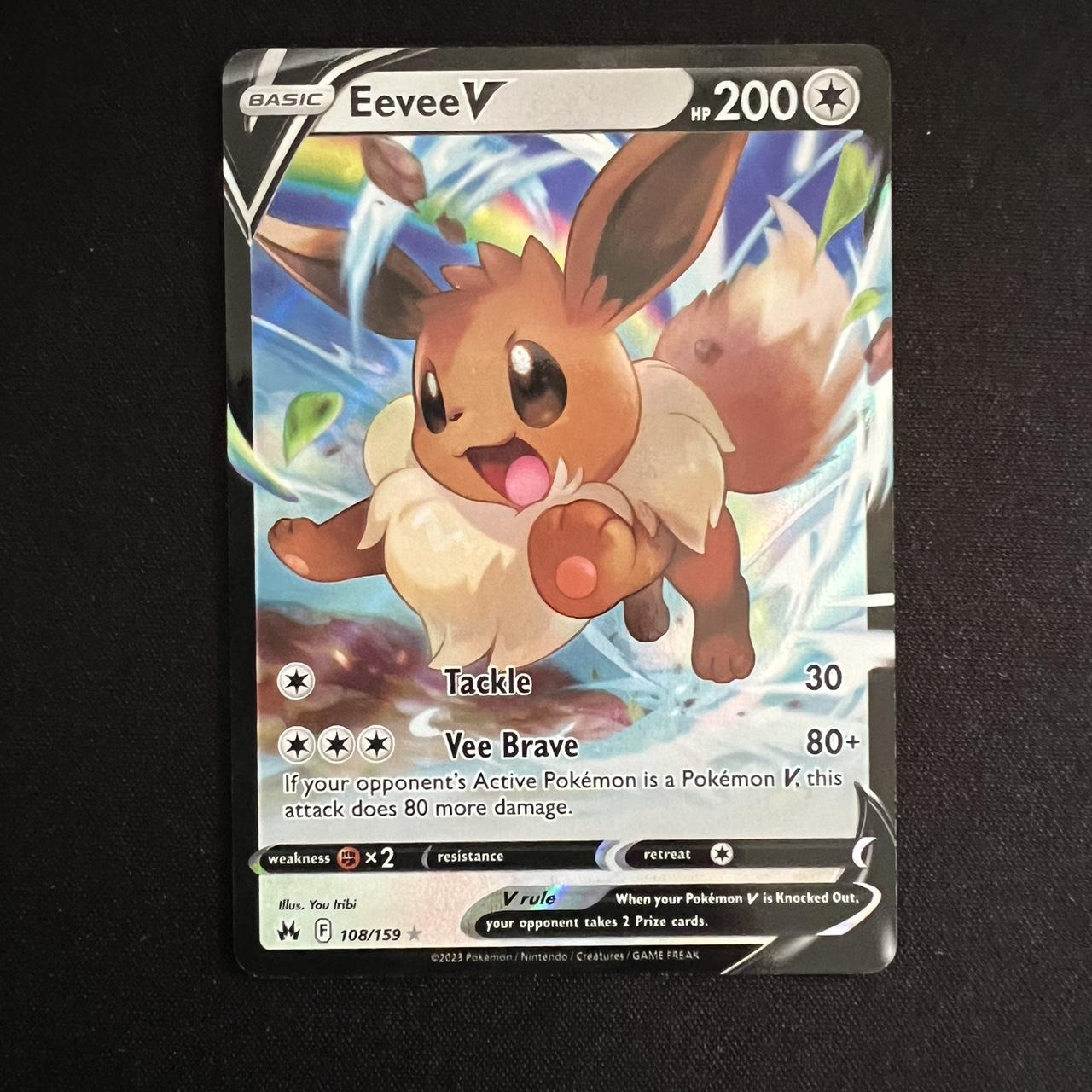 Pokemon Eevee V 108/159 Crown zenith Ultra... - Depop