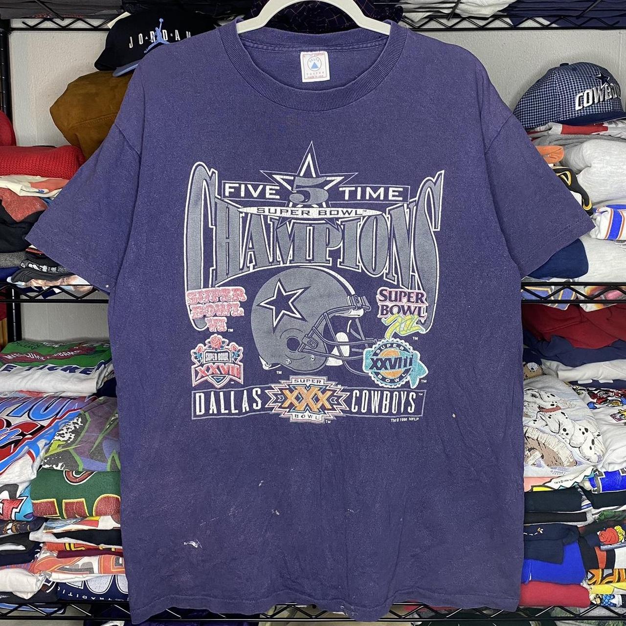 Vintage Dallas Cowboys 5X Super Bowl Champions t-shirt 1996 Men's