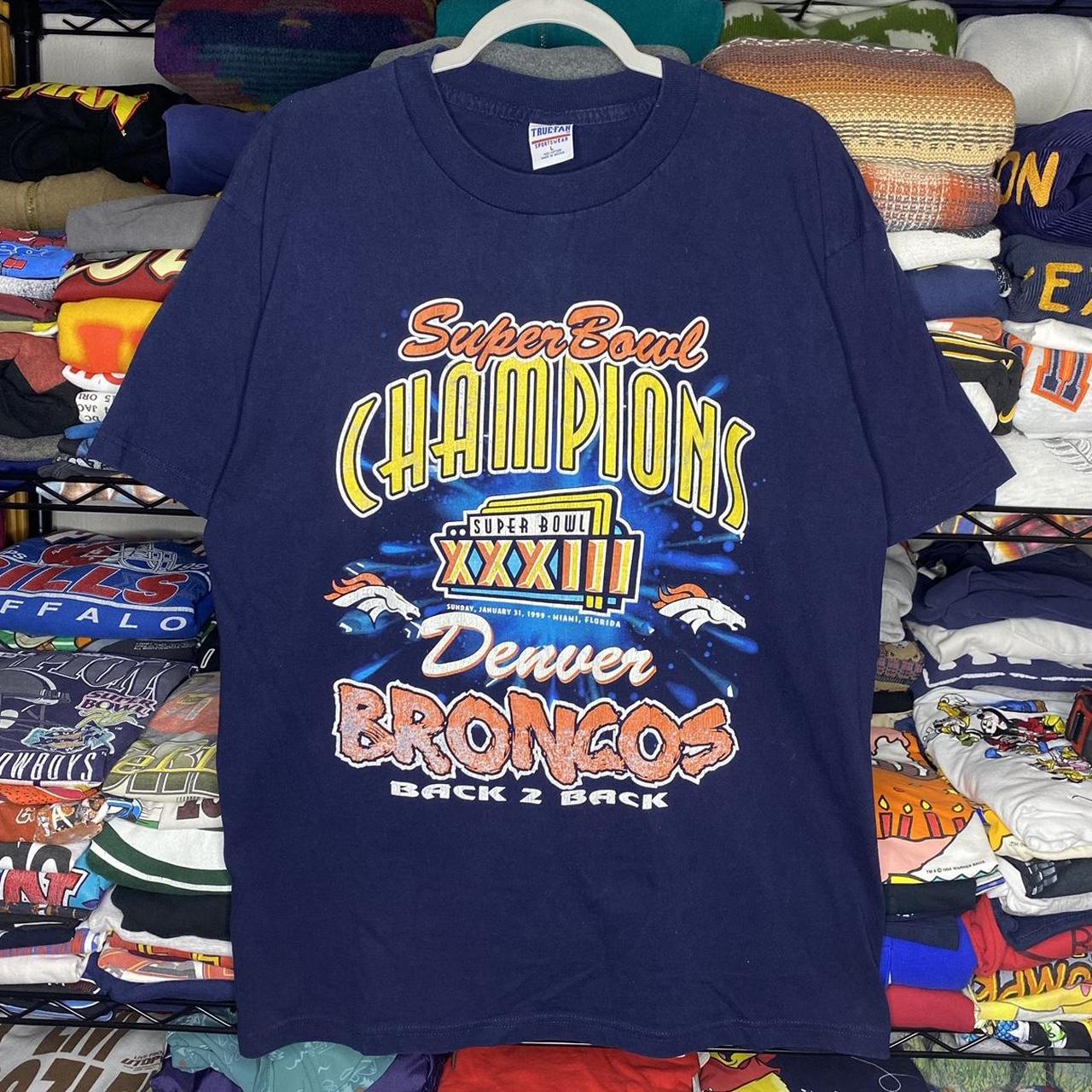 Vintage 1990 NFL Denver broncos Super Bowl shirt - - Depop