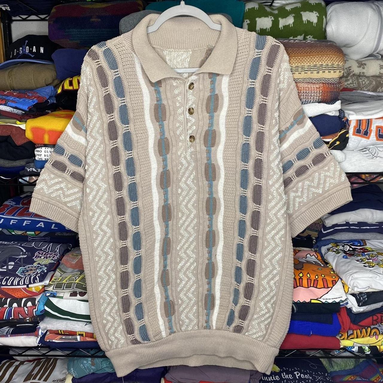 Vintage 90s Coogi Style Polo Sweater Shirt Mens...