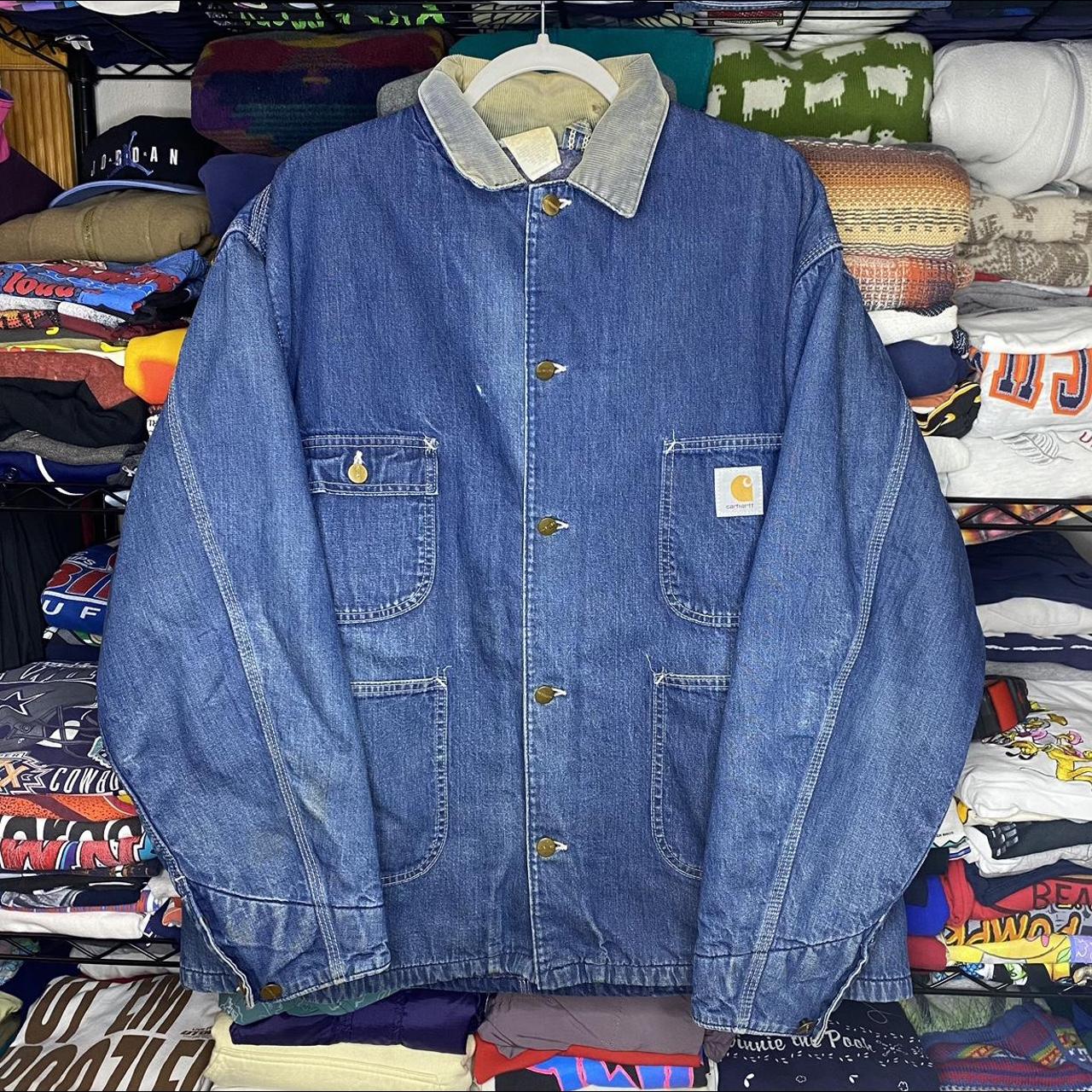 Vintage 80s Denim Blue Carhartt Canvas Chore Jacket...