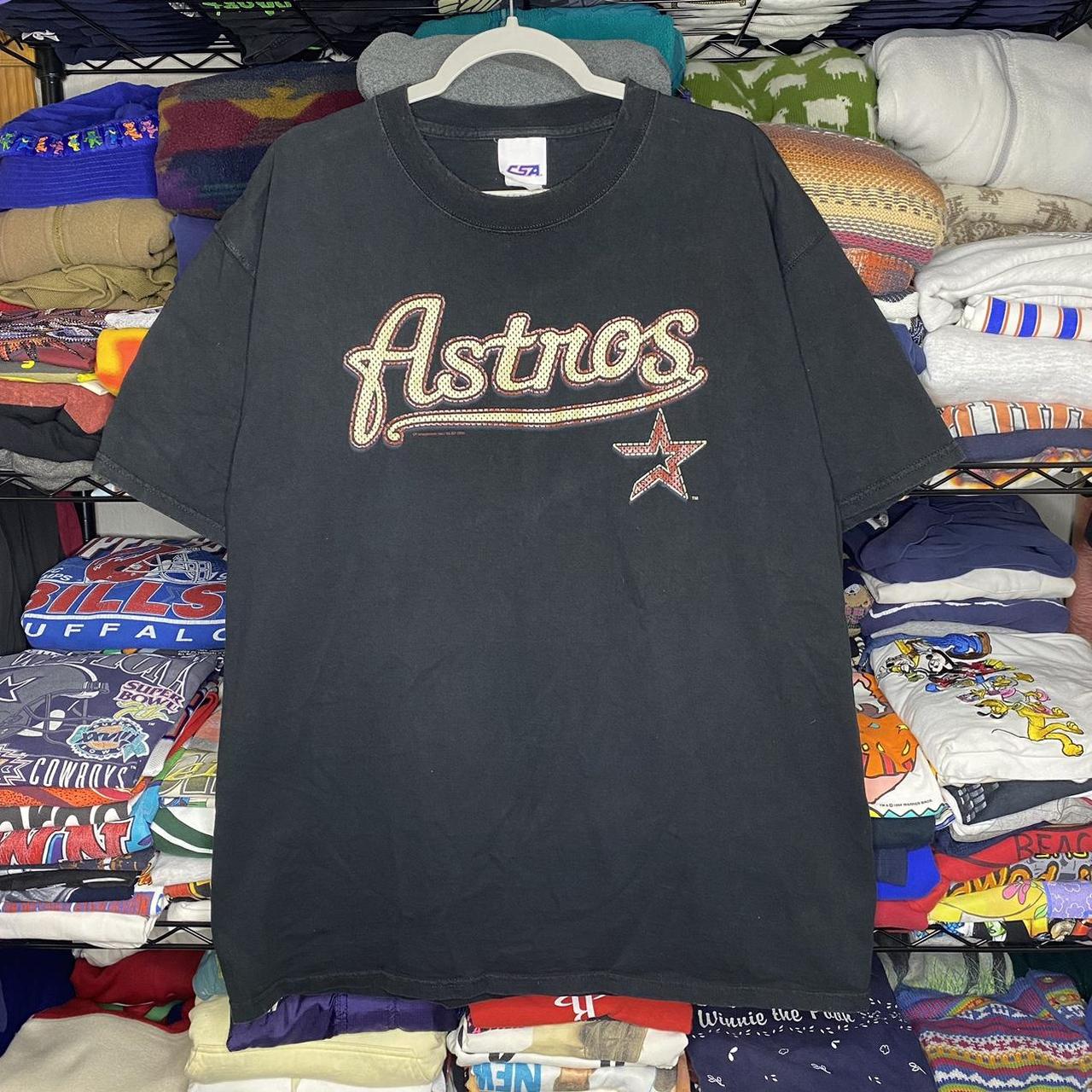 Vintage Y2K Houston Astros Logo Shirt Mens - Depop