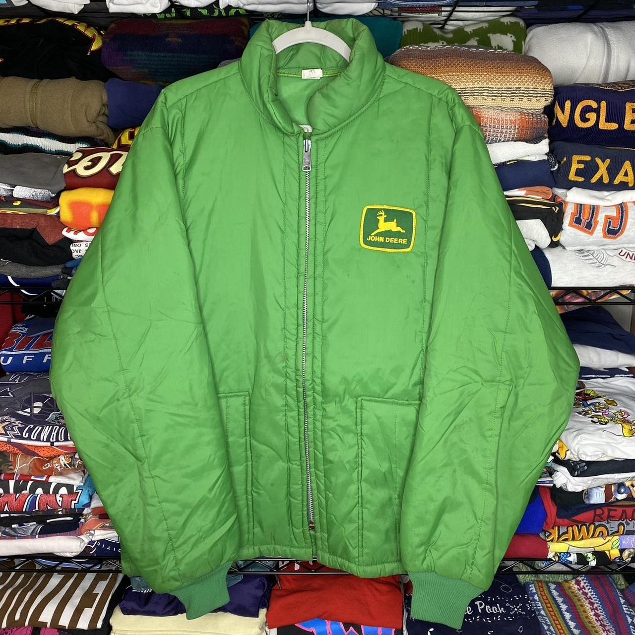 Vintage 80s John Deere Puffer Workwear Jacket Mens...