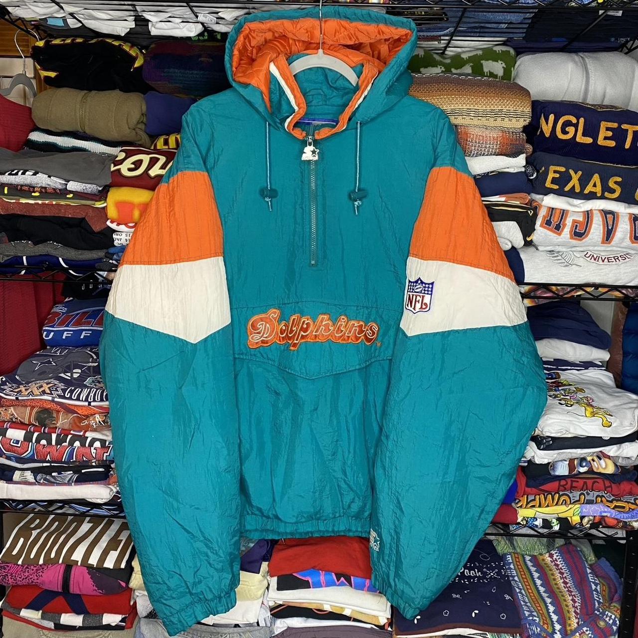 Vintage NFL Miami Dolphins Starter Jacket Hoodie - Men's XL