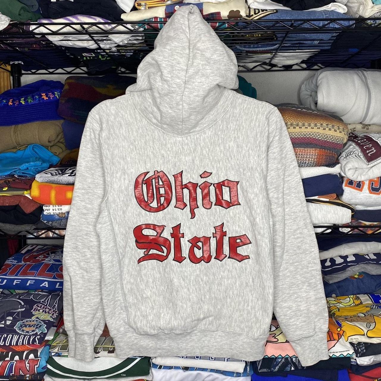 Vintage 90s Ohio State University Reverse Weave... - Depop