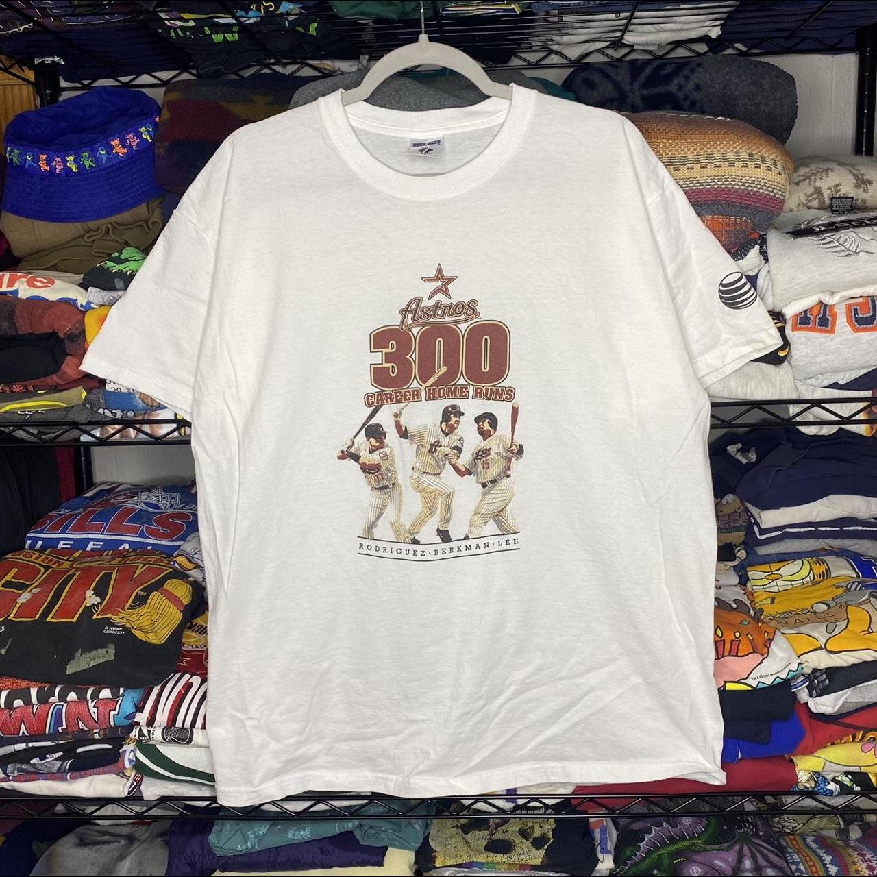 Retro Houston Astros T-Shirt Short-Sleeve Crew-Neck MLB Baseball Size XL