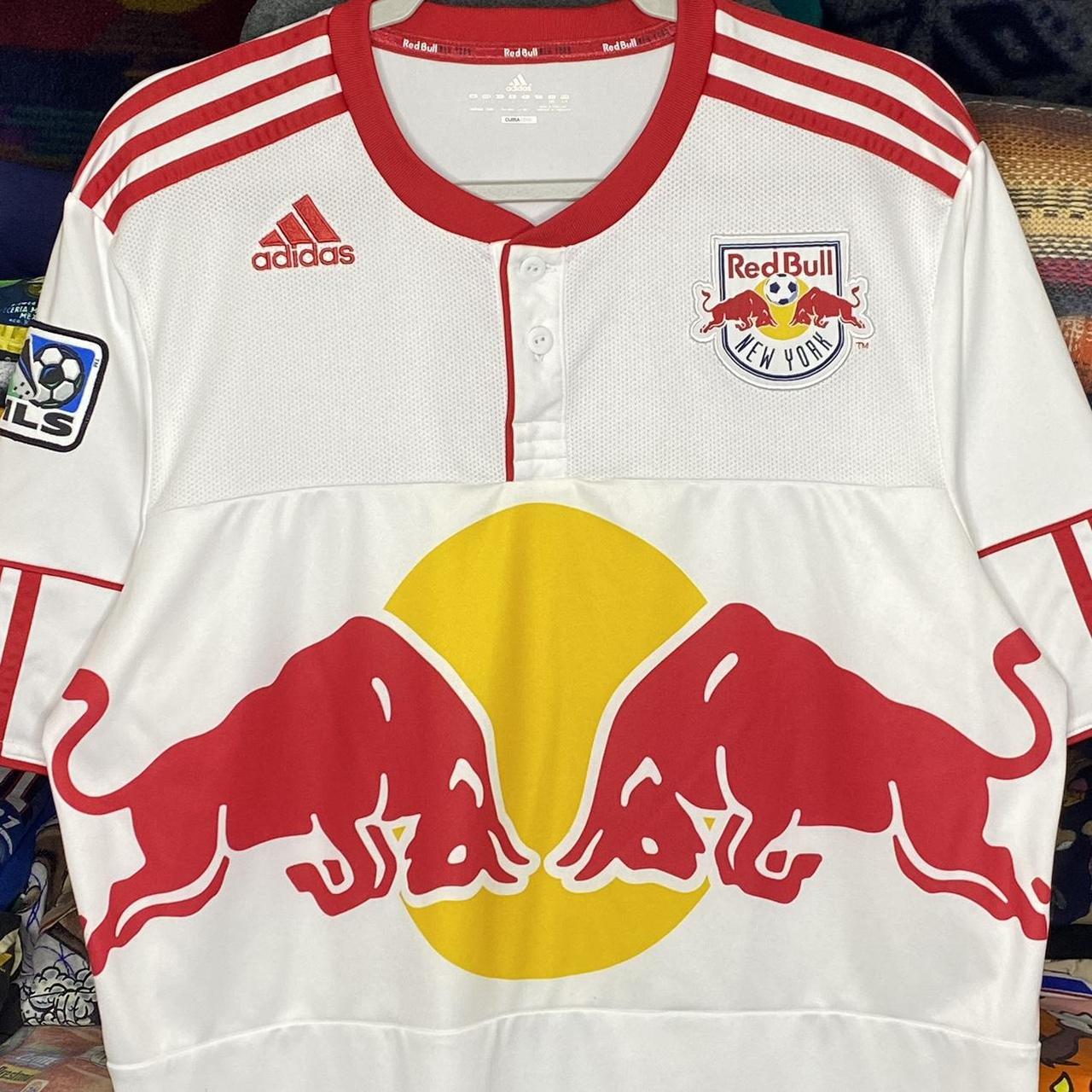 Vintage Adidas, New York Red Bulls Soccer Jersey - Depop