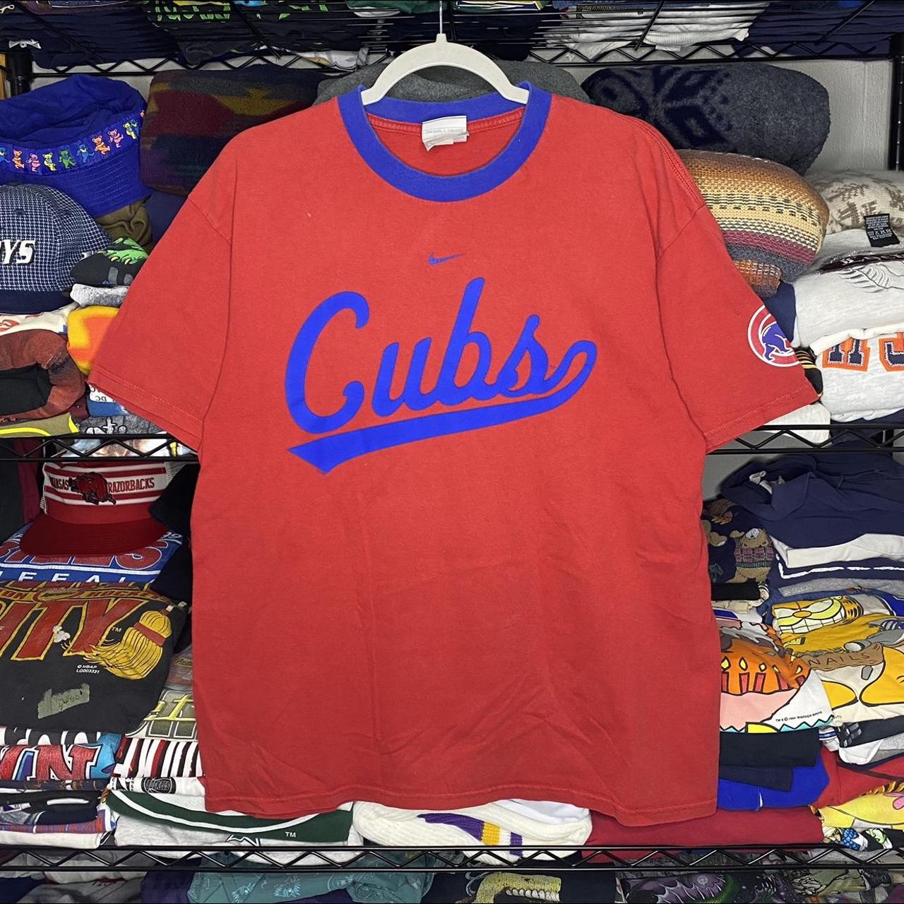 Chicago Cubs Center Swoosh Tee Free shipping USA - - Depop