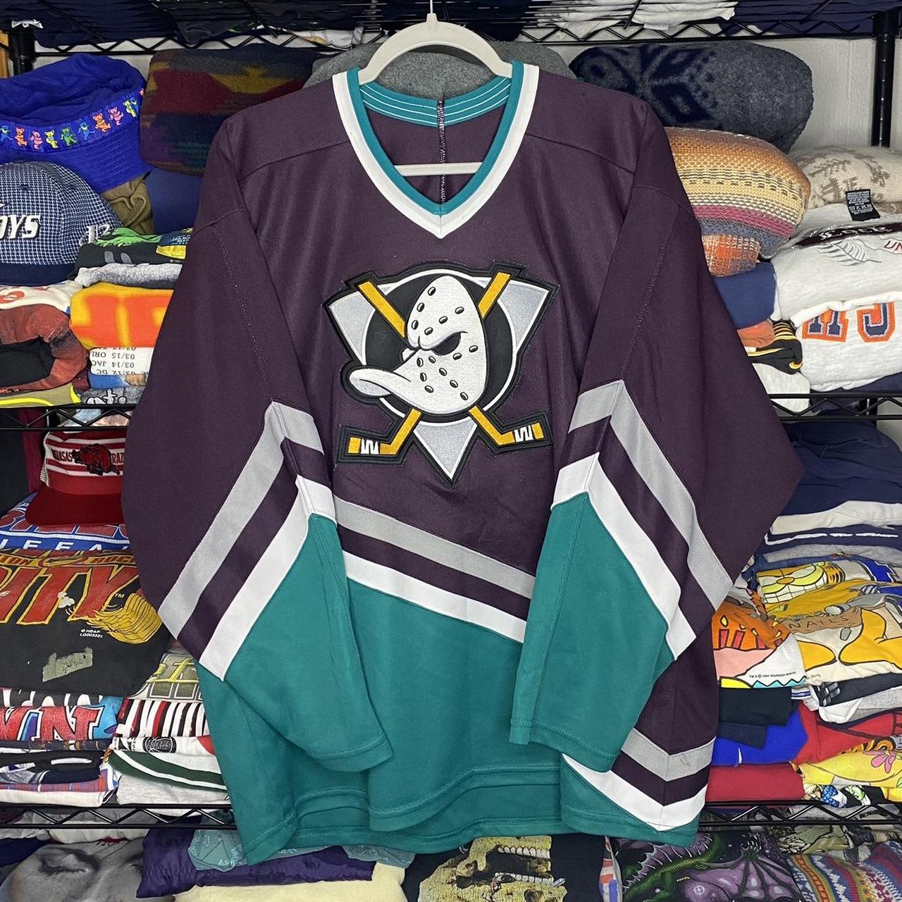Vintage Hockey Jersey Purple Mighty Ducks Men's Ice Hockey Jerseys
