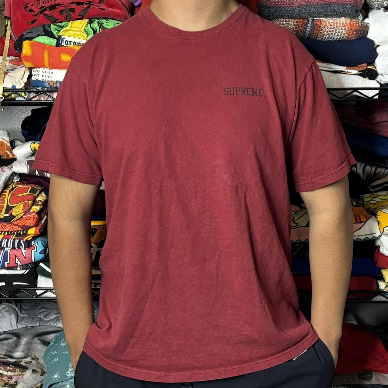 Supreme 2024 shirt maroon