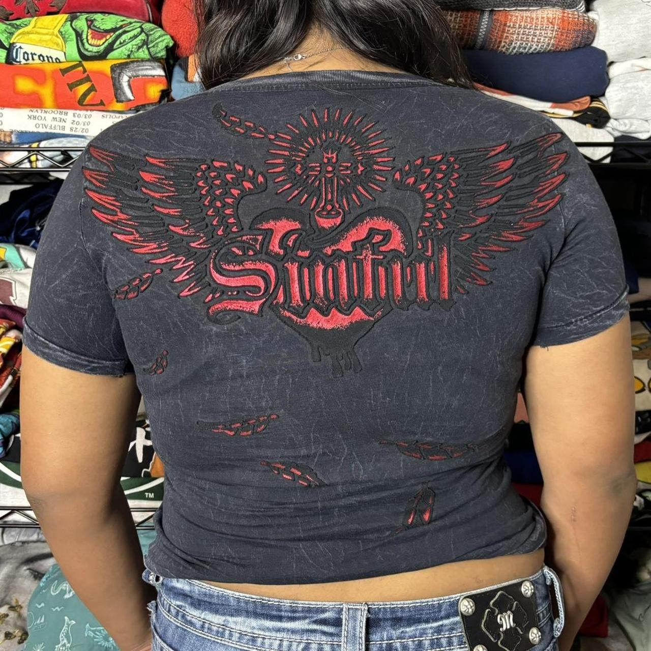 Y K Sinful Winged Red Heart Grunge Emo Mallgoth Depop